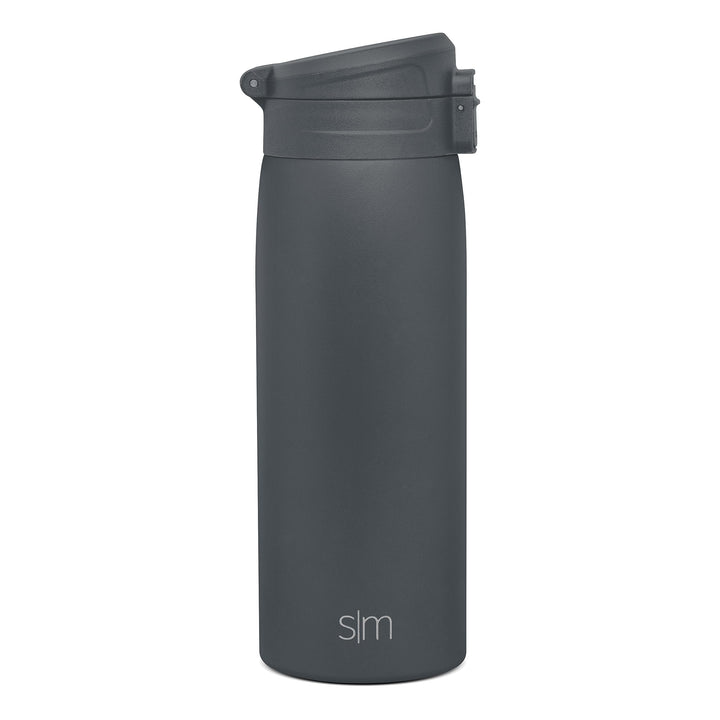 Simple Modern Insulated Thermos Travel Coffee Mug with Snap Flip Lid | Leakproof Reusable Stainless Steel Tumbler Cup | Gifts for Women Men Him Her | Kona Collection | 16oz | Graphite