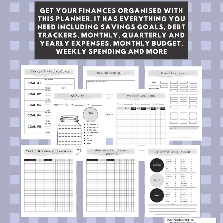 A Goal Is A Dream With A Deadline Financial Planner: Budget Planner with debt tracker, savings, goals, monthly budget, weekly spending