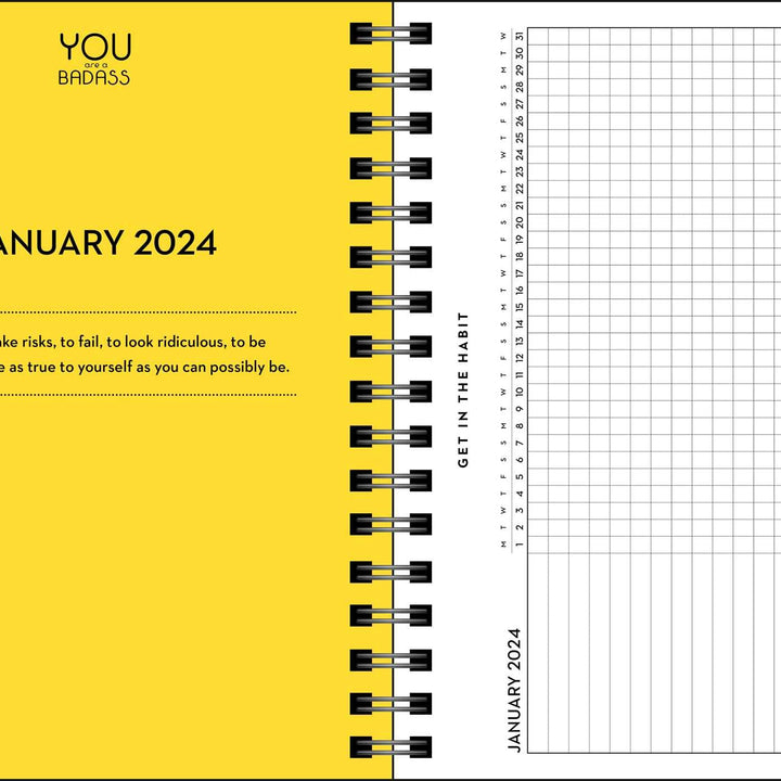 You Are a Badass Deluxe Organizer 17-Month 2023-2024 Monthly/Weekly Planner Cale