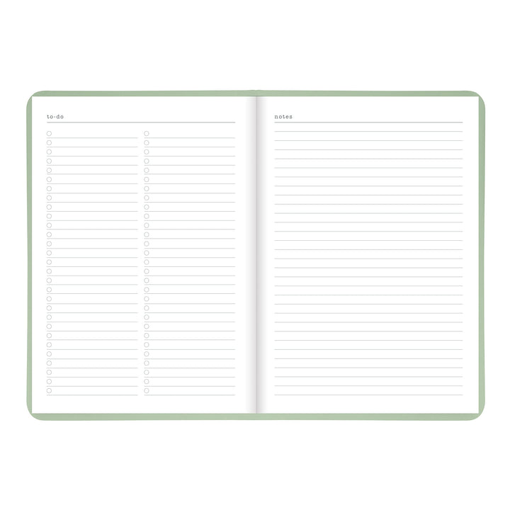 Letts Conscious Weekly/Monthly Planner, 12 Months, January to December, 2024, Sewn Binding, A5 Size, 8.25" x 5.875", Multilingual, Sage (C082396-24)