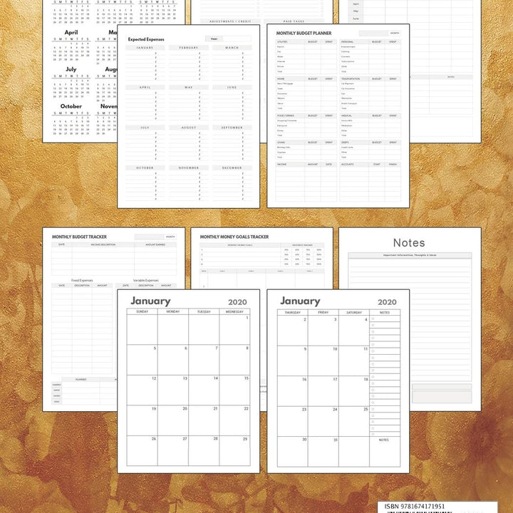 2020 Budget Planner: 2020 Monthly, Weekly, Daily Calendar and Expense Tracker is an Organizer for a Budget Planner and a Financial Planning Workbook