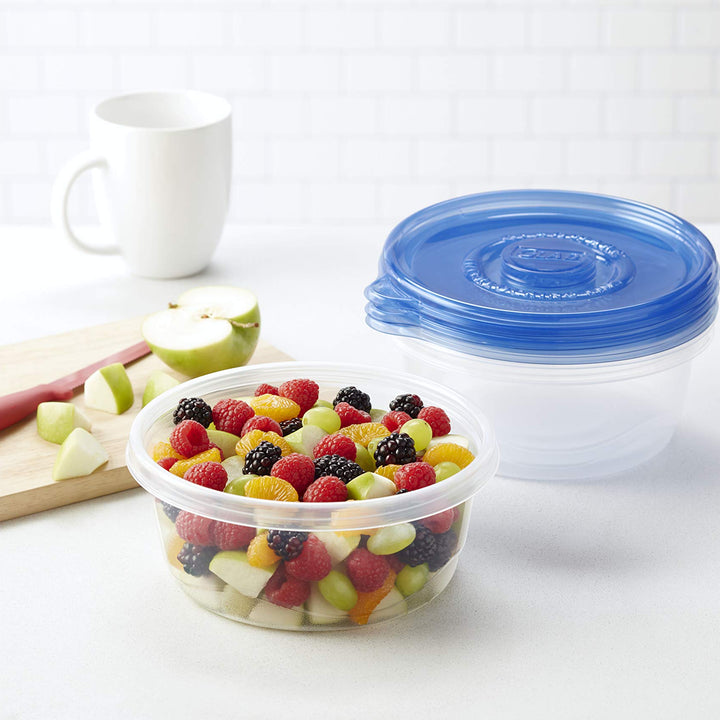 GladWare Big Bowl Food Storage Containers, Large Round Bowl Holds 48 Ounces of Food, 3 Count Set | Glad Food Storage Containers for Everyday Use to Preserve Freshness 48 oz - 3 Count