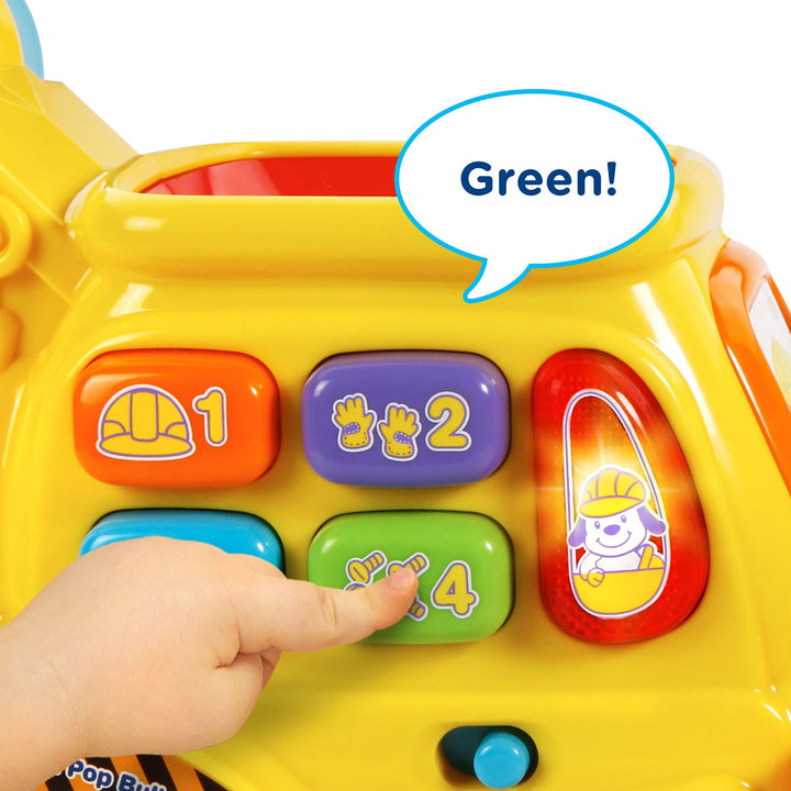 VTech Pop-a-Balls Push & Pop Bulldozer,Yellow Yellow