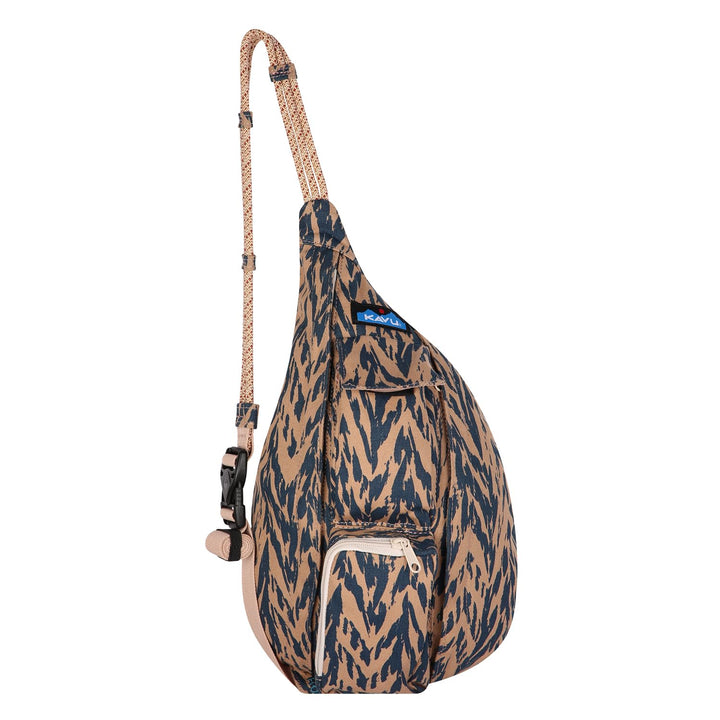 KAVU Mini Rope Bag Cotton Crossbody Sling One Size Beach Tie Dye