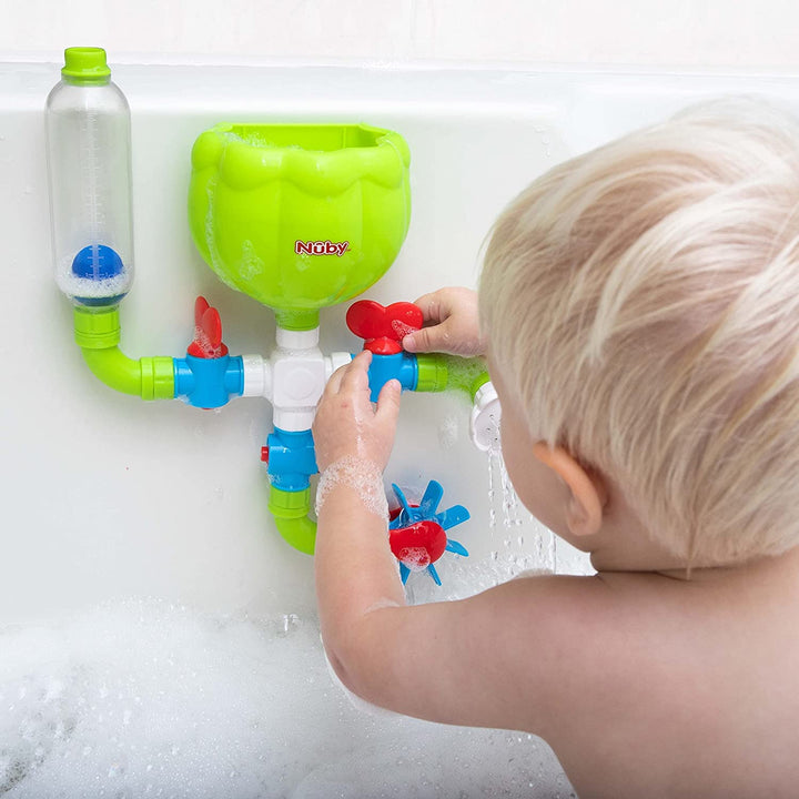 Nuby Splish Splash Cups and Wacky Waterworks Pipes Bath Toys Wacky Waterworks Pipes + Splish Splash Cups Bundle