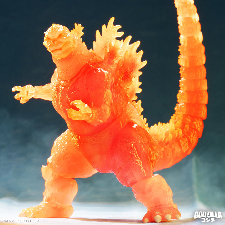 Super7 Toho ULTIMATES! - Blazing Godzilla (1200º Clear Orange) Action Figure