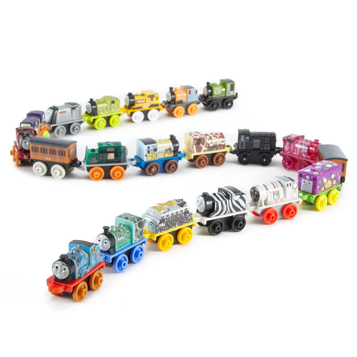 Thomas & Friends Toy Trains MINIS 20 Pack of Miniature Push-Along Engines & Railway Vehicles for Pretend Play Preschool Kids Ages 3+ Years ( Exclusive) Train Engines