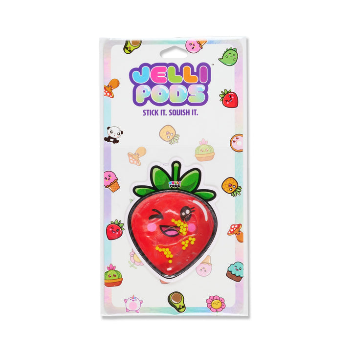 JelliPods - Yummy Fruits - Reusable Sticker Bundle - Sensory Toy - Touch and Feel - Classroom Must Have - Tactile Sensory Fidget Activity for Kids - Includes 3 Reusable Puffy Stickers