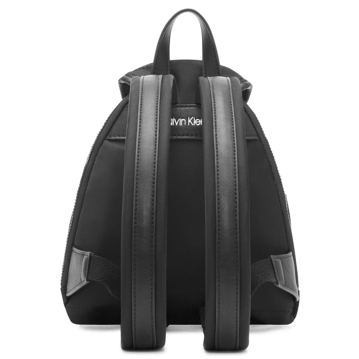 Calvin Klein Shay Organizational Mini Backpack, Black/Silver One Size