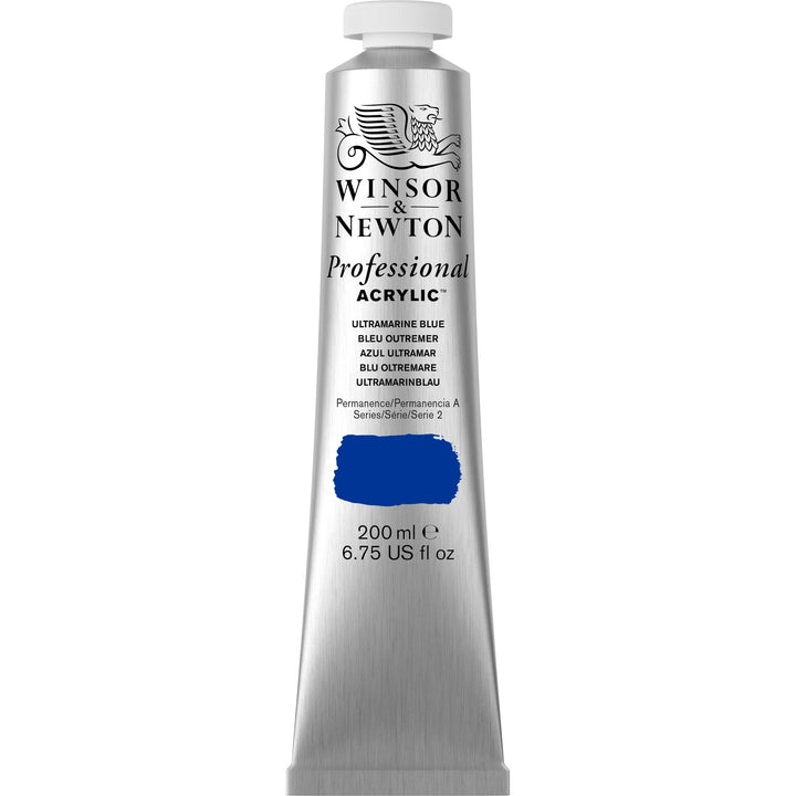 Winsor & Newton Professional Acrylic Paint, 200ml (6.75-oz) Tube, Ultramarine Blue 6.75-oz Tube