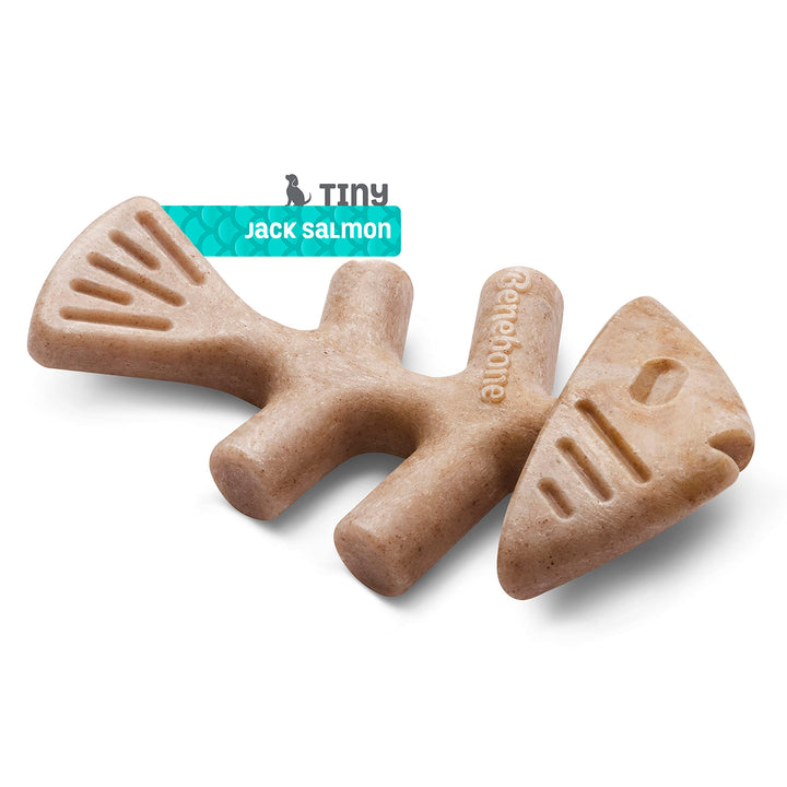 Benebone Puppy Fishbone Dog Chew Toys, Softer for Modest Chewers, Made in USA