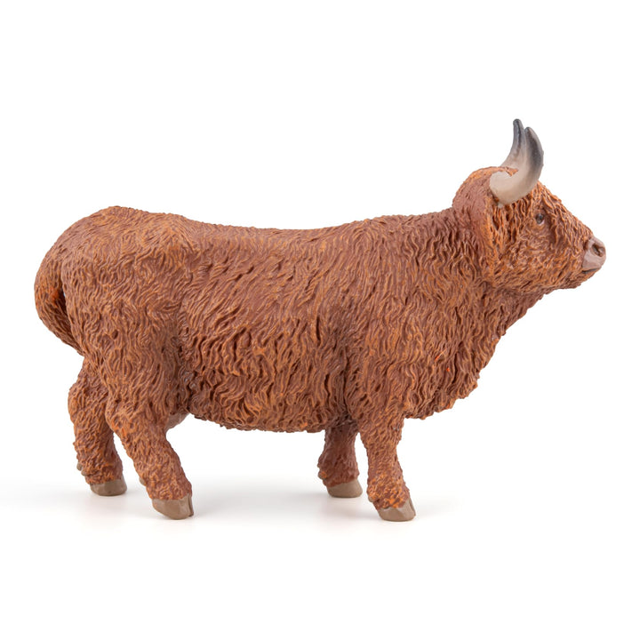 Papo -Hand-Painted - Figurine -Farmyard Friends -Highland cattle -51178 - Collectible - For Children - Suitable for Boys and Girls - From 3 years old , Brown Highland Cow