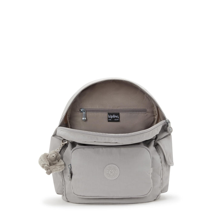 Kipling Women's City Pack Backpack, All-Day Versatile Daypack Grey Gris