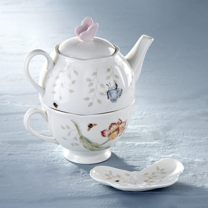 Lenox 6083927 Butterfly Meadow Teapot with Lid, White