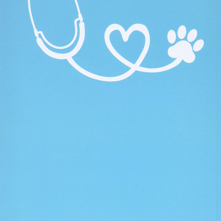 Notebook: Veterinarian, Vet Tech, Veterinary Office Staff College Ruled Lined Notes Journal - Dog and Cat with Paw Print Stethoscope