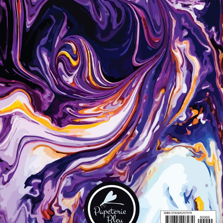 2020 Weekly Planner: January 1, 2020 to December 31, 2020: Weekly & Monthly View Planner, Organizer & Diary: Purple Marble Swirl with Orange 797-9