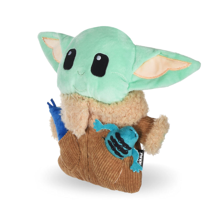 Star Wars Baby Yoda The Mandalorian The Child Burrow Dog Toy | Small Plush Toys Fabric Plush Dog Toy, Squeaky Plush Toys for Small Dogs, Hide and Seek Dog Toy,Multi,9 Inch,FF15144 9 Inch