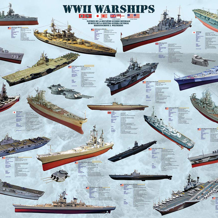 World War II Warships Puzzle, 500-Piece