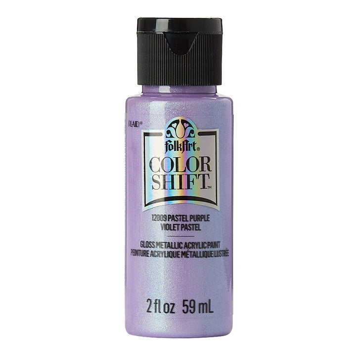 FolkArt Acrylic, Purple Pastel Premium Metallic Finish Paint, Perfect for Easy to Apply DIY Arts and Crafts, 12009 Color Shift PASTL PRPL, 2 Fl Oz (Pack of 1) 2 Fl Oz (Pack of 1)