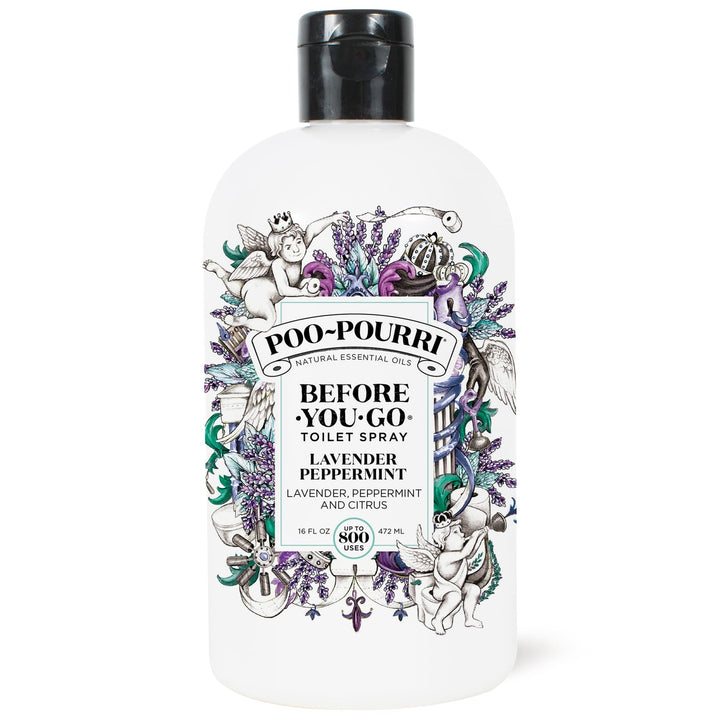 Poo-Pourri Before-You-Go Toilet Spray, Lavender Peppermint, Travel Size 10 mL - Lavender, Peppermint and Citrus 0.34 Fl Oz (Pack of 1)