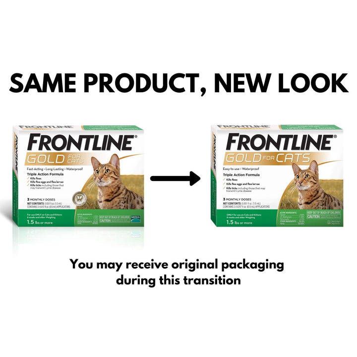 FRONTLINE® Gold for Cats Flea & Tick Treatment (Cats over 1.5 lbs.) 3 Doses 3 count