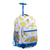 J World New York Sunrise Kids Rolling Backpack for Girls Boys Teen. Roller Bookbag with Wheels, Lemona, 18"