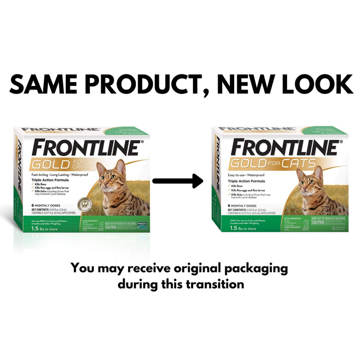 FRONTLINE® Gold for Cats Flea & Tick Treatment (Cats over 1.5 lbs.) 6 Doses 6 count