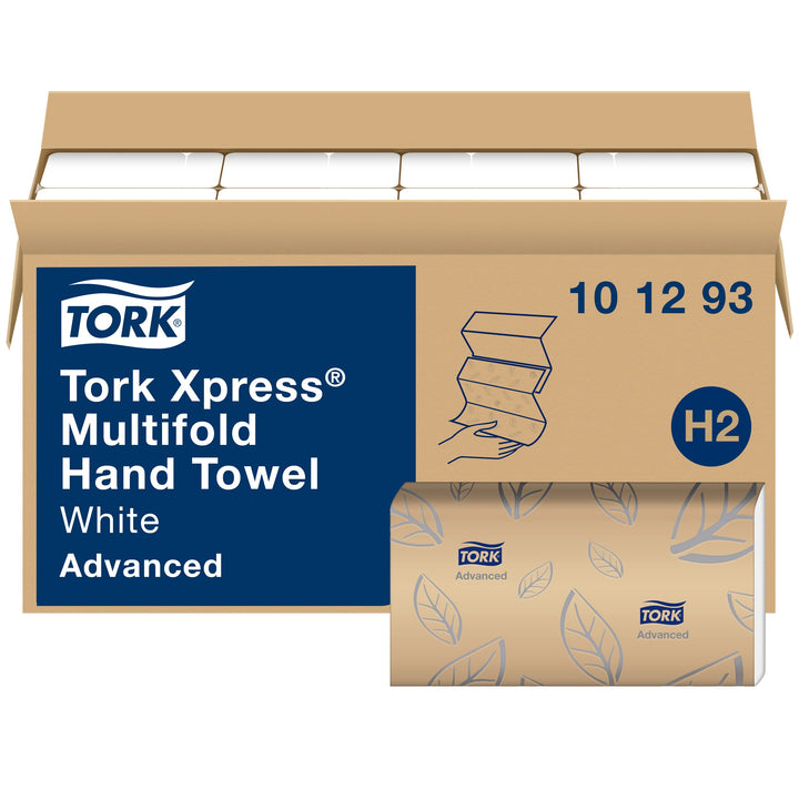 Tork Xpress Multifold Paper Towel Dispenser (Stainless Steel) and Tork Xpress Soft Multifold Hand Towels (16 Packs) Towel Dispenser + Towel, Soft, 16x135 Sheets