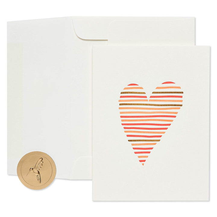 Papyrus Blank Romantic Card, Anniversary, Friendship (Heart)