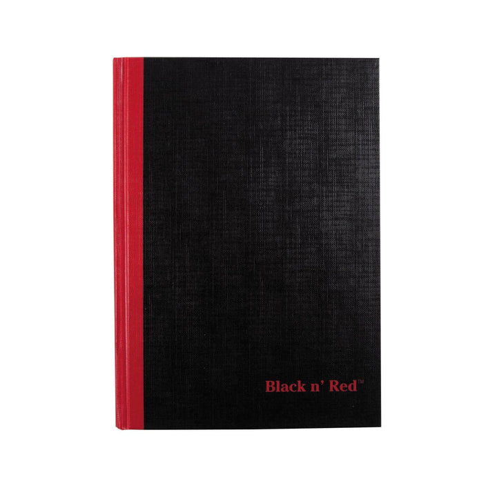 Black n' Red Notebook, Business Journal, 8-1/4"x 5-7/8", 96 Sheets, Ruled, Optik Paper, Hardcover, Casebound, Black (E66857) 1 Count Small