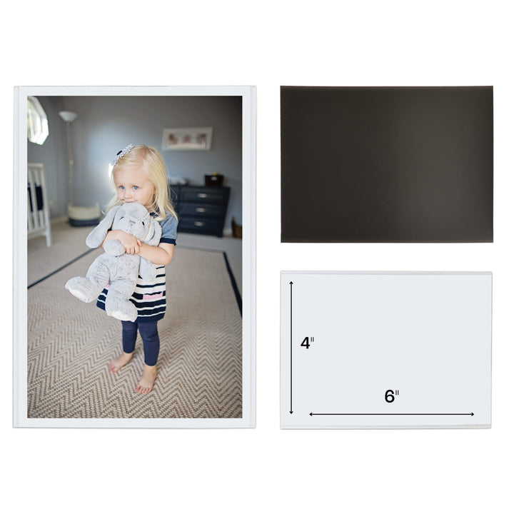 Magtech Magnetic Pocket Picture Frame, White, Holds 4 x 6 Inches Photos, 10 Pack (14610)