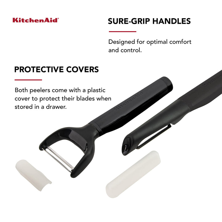 KitchenAid Universal Tools, 8.7-Inch, Black 2 Piece Peeler Set