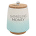 Pavilion - Gambling Money 6.5-inch Unique Ceramic Piggy Bank Savings Bank Money Jar with Cork Base and Cork Lid, Ombre Teal 78617