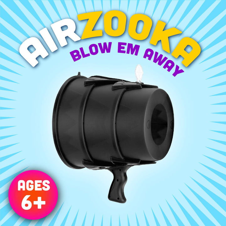 Airzooka Air Blaster- Blows 'Em Away - Air Toy for Adults and Children Ages 6 and Older - Black