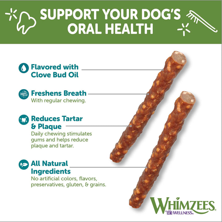 WHIMZEES Natural Grain Free Daily Dental Long Lasting Dog Treats, Veggie Sausage, Small, Bag of 28 28 Count (Pack of 1)