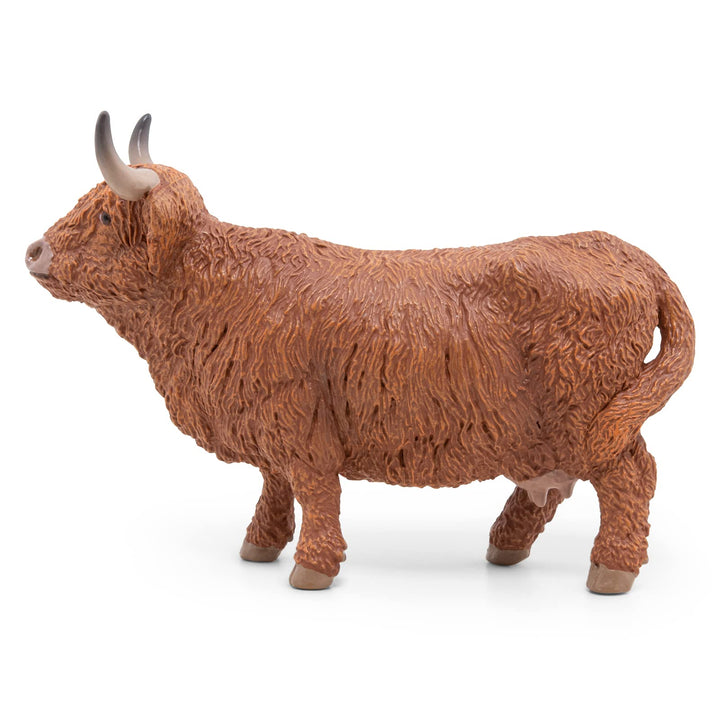 Papo -Hand-Painted - Figurine -Farmyard Friends -Highland cattle -51178 - Collectible - For Children - Suitable for Boys and Girls - From 3 years old , Brown Highland Cow