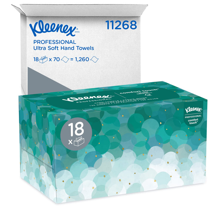 2-Pack Kimberly-Clark's Kleenex Stainless Steel Box Towel Cover With 18-Pack Kleenex 1-Ply Ultra Soft Hand Towel Refill Bundle Towel Cover with Kleenex Ultra Soft Towel