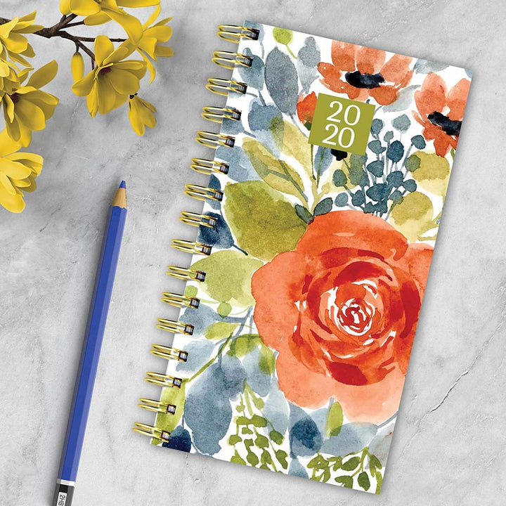 2020 Cool Blooms Small Weekly Monthly Spiral Planner