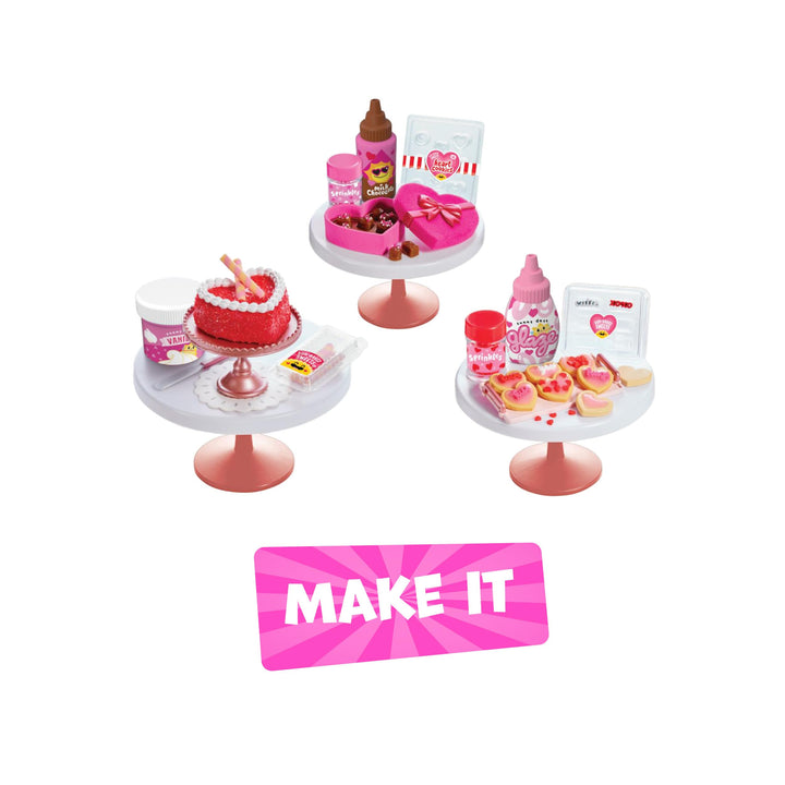 MGA's Miniverse Make It Mini Sweethearts Bundle Mini Collectibles, Blind Mystery Packaging, DIY, Crafts, Resin Play, Kitchen Replica Food, NOT Edible, Collectors, 8+