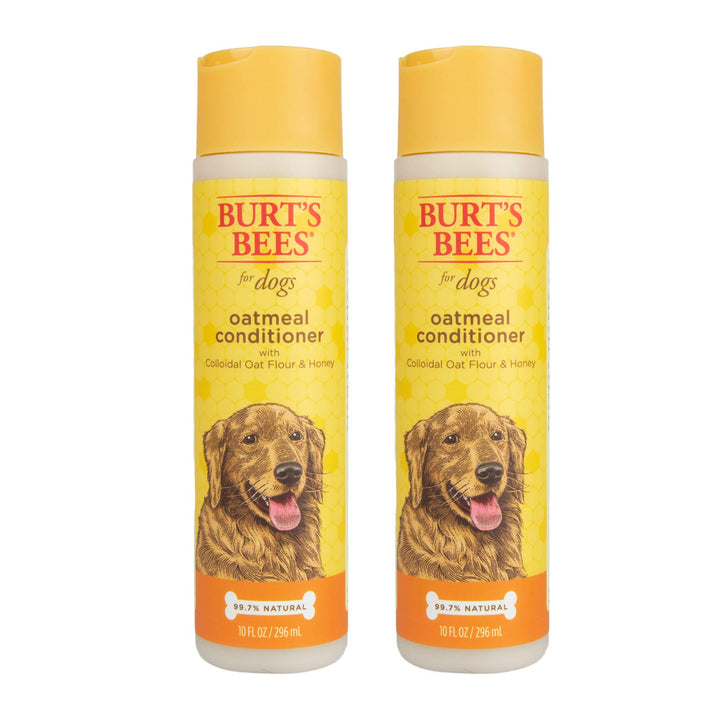 Burt's Bees for Pets Oatmeal Conditioner with Colloidal Oat Flour & Honey | Dog Oatmeal Shampoo, Cruelty Free, Sulfate & Paraben Free, pH Balanced for Dogs - Made in the USA | 10 Oz - 2 Pack