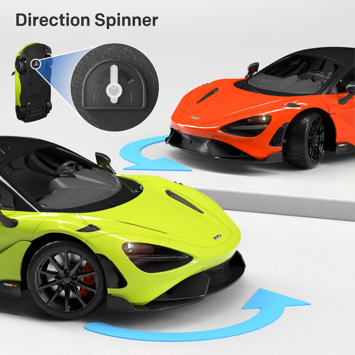 MIEBELY Remote Control Car, McLaren Rc Cars Officially Licensed 1/12 Scale 7.4V 900mAh Toy Car with 12km/h Fast Model Car Headlight for Adults Kids Boys Age 6-12 Year Birthday Ideas Gift Green