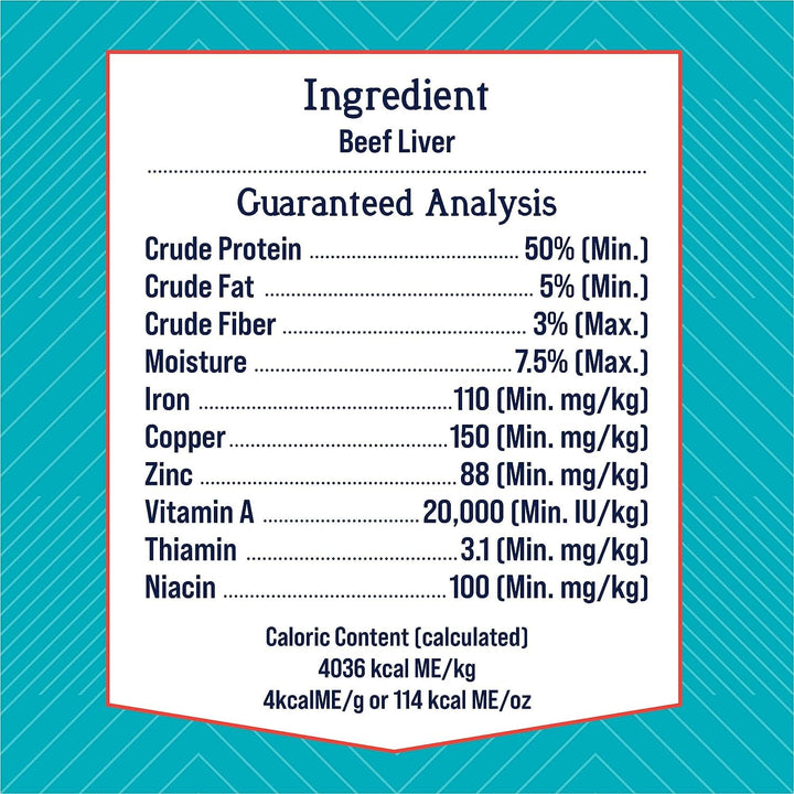 Stewart Single Ingredient Freeze Dried Raw Dog Treats, Beef Liver, 4 Ounce Resealable Tub, Training Treats or Meal Topper Dogs, High Protein, Grain Free, Gluten Free 4 Ounce (Pack of 1)