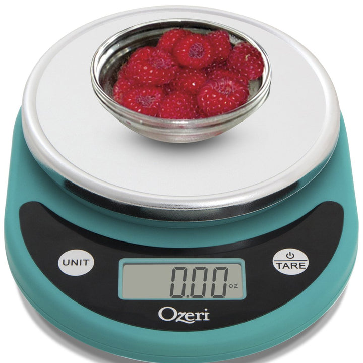 Ozeri Pronto Digital Multifunction Kitchen and Food Scale, Black on Teal