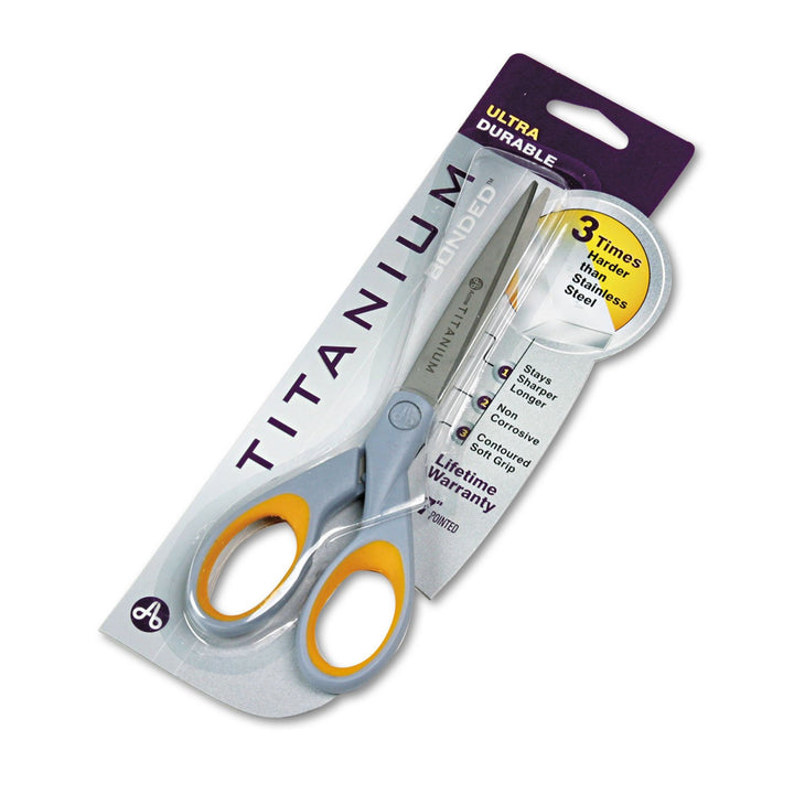 Westcott Titanium Bonded Scissors With Soft Handles, 7" Straight, single (13526) Single (7 inch)