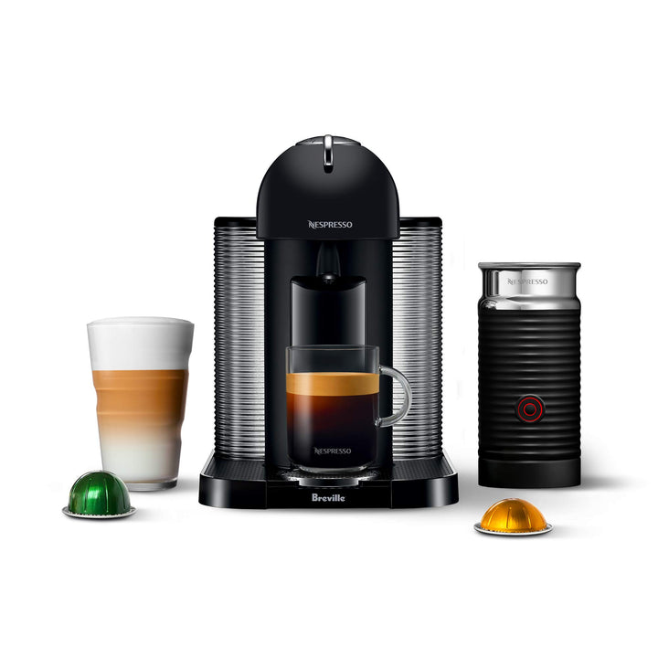 Nespresso Vertuo Coffee and Espresso Maker by Breville Machine + Capsule Set Matte Black