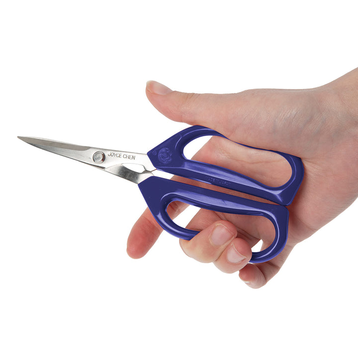 Joyce Chen Original Unlimited Kitchen Scissors All Purpose Dishwasher Safe Kitchen Shears With Comfortable Handles, Blue, 2 Pack