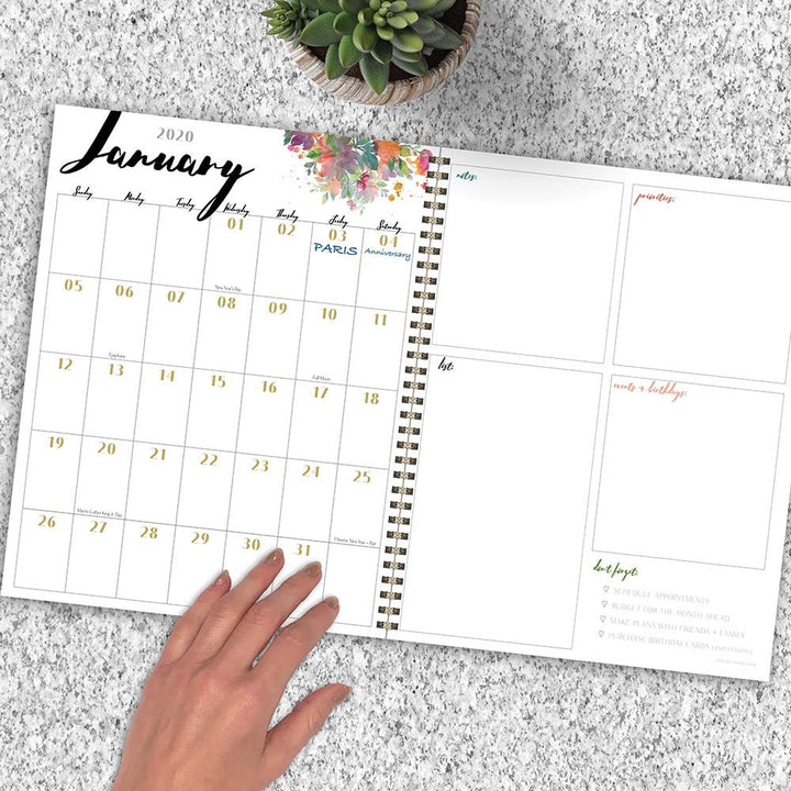 2020 Plum Year Large Weekly Monthly Planner