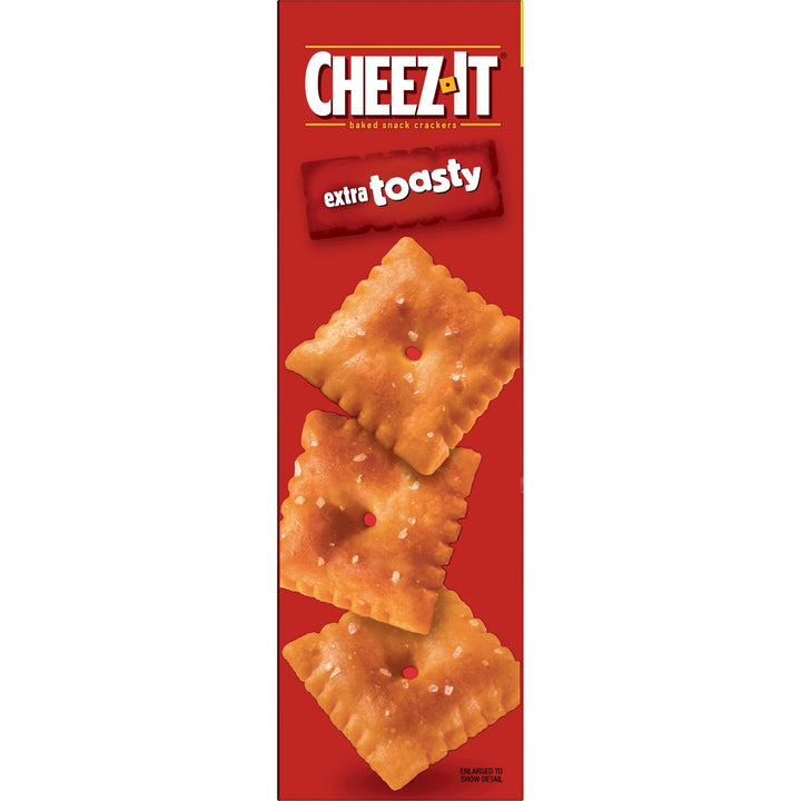 Cheez-It Cheese Crackers, Baked Snack Crackers, Lunch Snacks, Family Size, Extra Toasty, 21oz Box (1 Box) 1.31 Pound (Pack of 1)