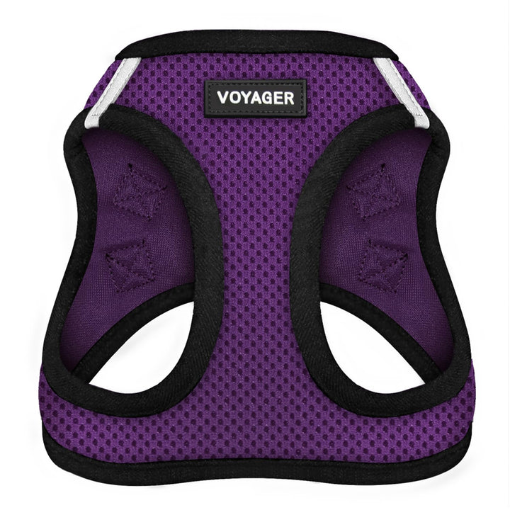 Voyager Step-in Air Dog Harness - All Weather Mesh Step in Vest Harness for Small and Medium Dogs by Best Pet Supplies - Purple Base, XL Harness (Purple/Black Trim) XL (Chest: 20.5 - 23")