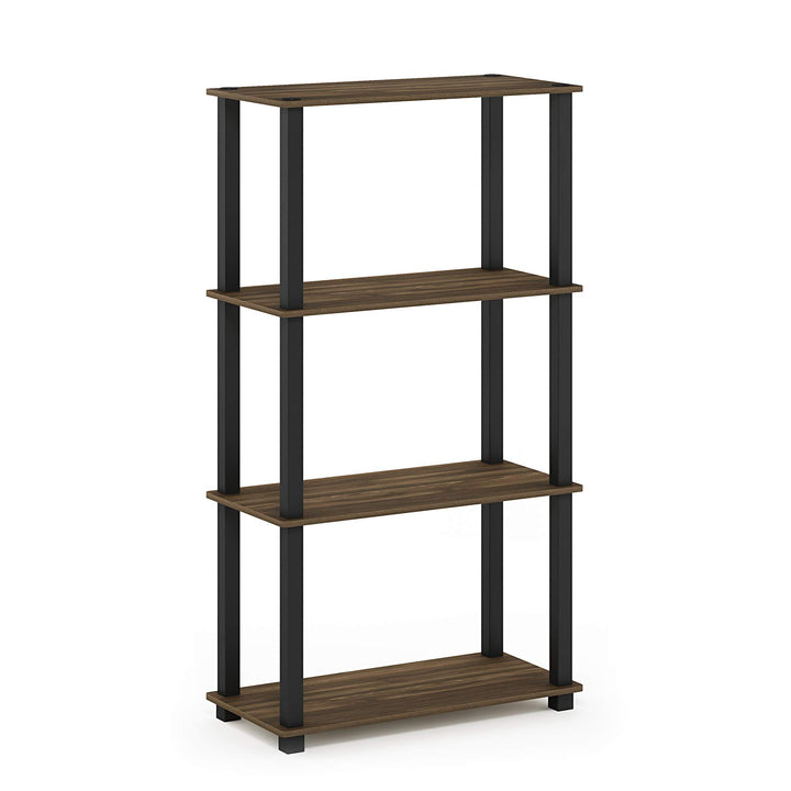 Furinno Turn-N-Tube 5-Tier Multipurpose Shelf / Display Rack / Storage Shelf / Bookshelf, Classic Tubes, Sonoma Oak/White 5-Tier Classic Tube